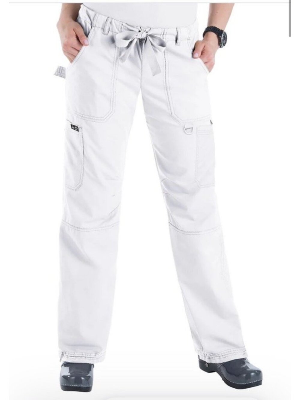 Koi By Kathy Peterson Lindsey Women's Scrub Pants -White - XS (Tall)